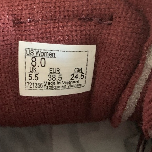NEW Vans Filmore Hi Vansguard Sherpa Suede Water Resistant Shoe Maroon Womens 8 - Picture 6 of 8